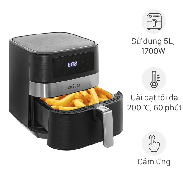 Nồi chiên không dầu Crystal TXG-S5T14 5 lít